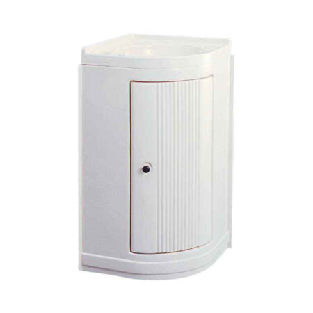 Mobile Bagno Ad Angolo Bianco Apertura Porta Dx - Portarotolo Integrato