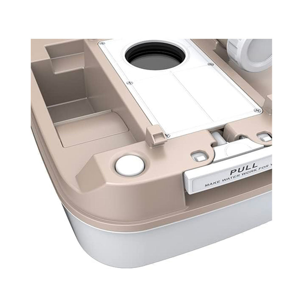 Camping Toilette "Premium" Seaflo 12 Lt Basso Bianco - immagine 3