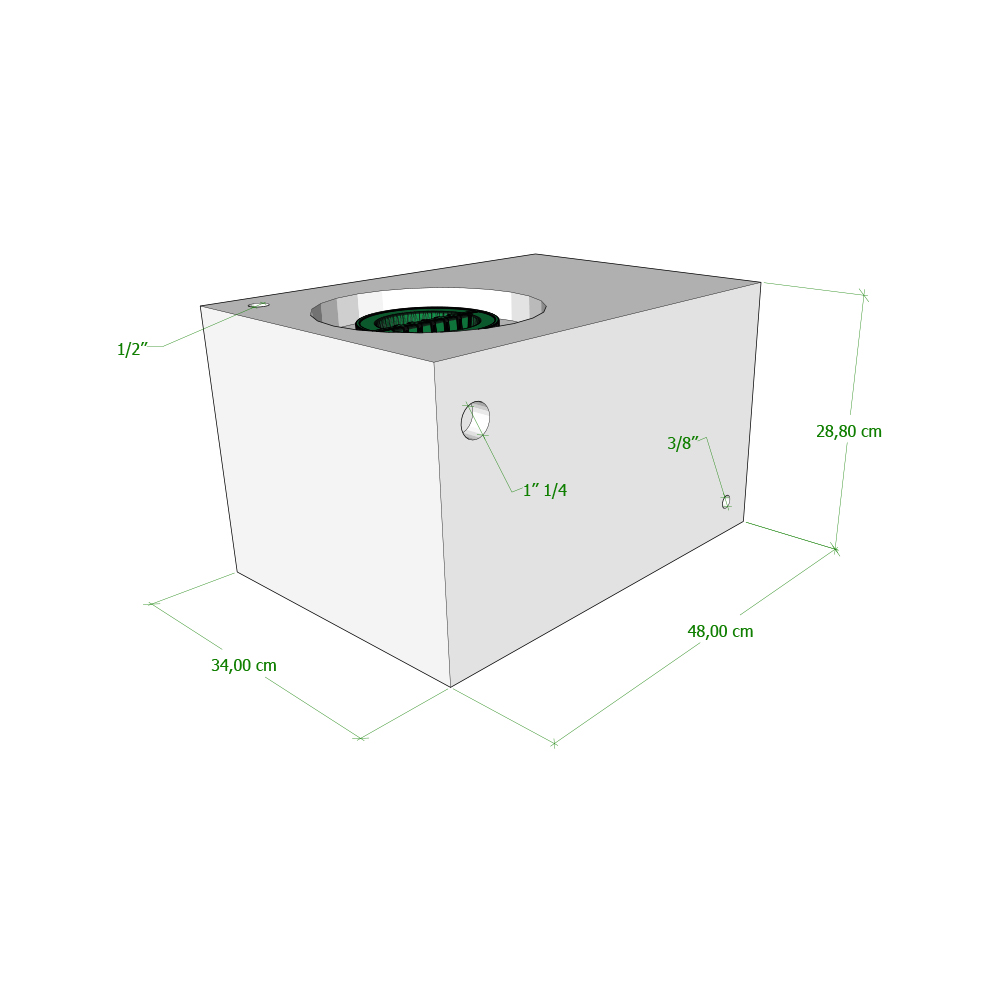 Serbatoio Camper 45 Lt - 48X34X28,80 Cm