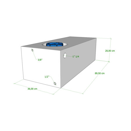 Serbatoio Camper 90 Lt 89,50X36X28 Cm
