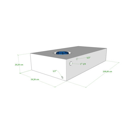 Serbatoio Camper 120 Lt - 104X54,50X20,50 Cm