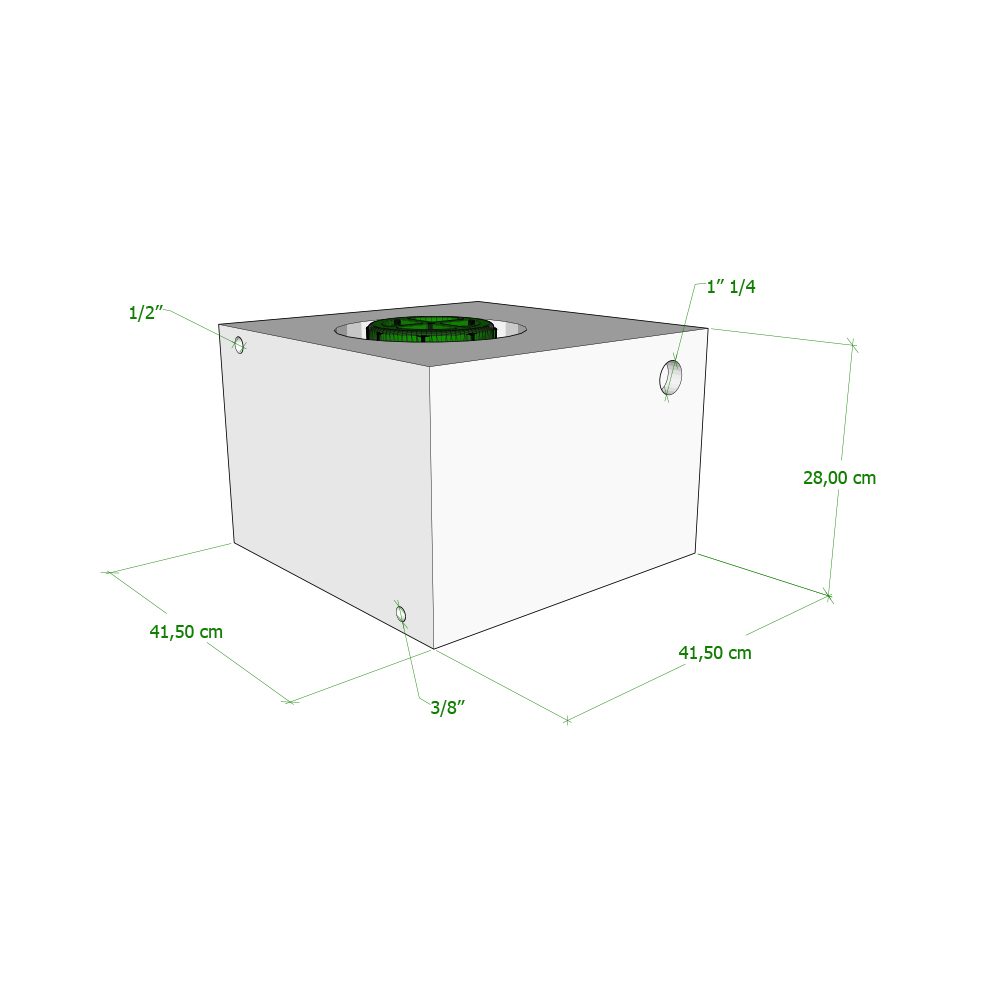 Serbatoio Camper 50 Lt - 41,50X41,50X28 Cm
