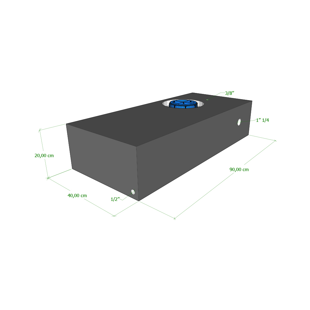 Serbatoio Camper 70 Lt 90X40X20 Cm