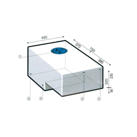 Serbatoio Camper Sagomato 85 Lt – 75X45X32 Cm
