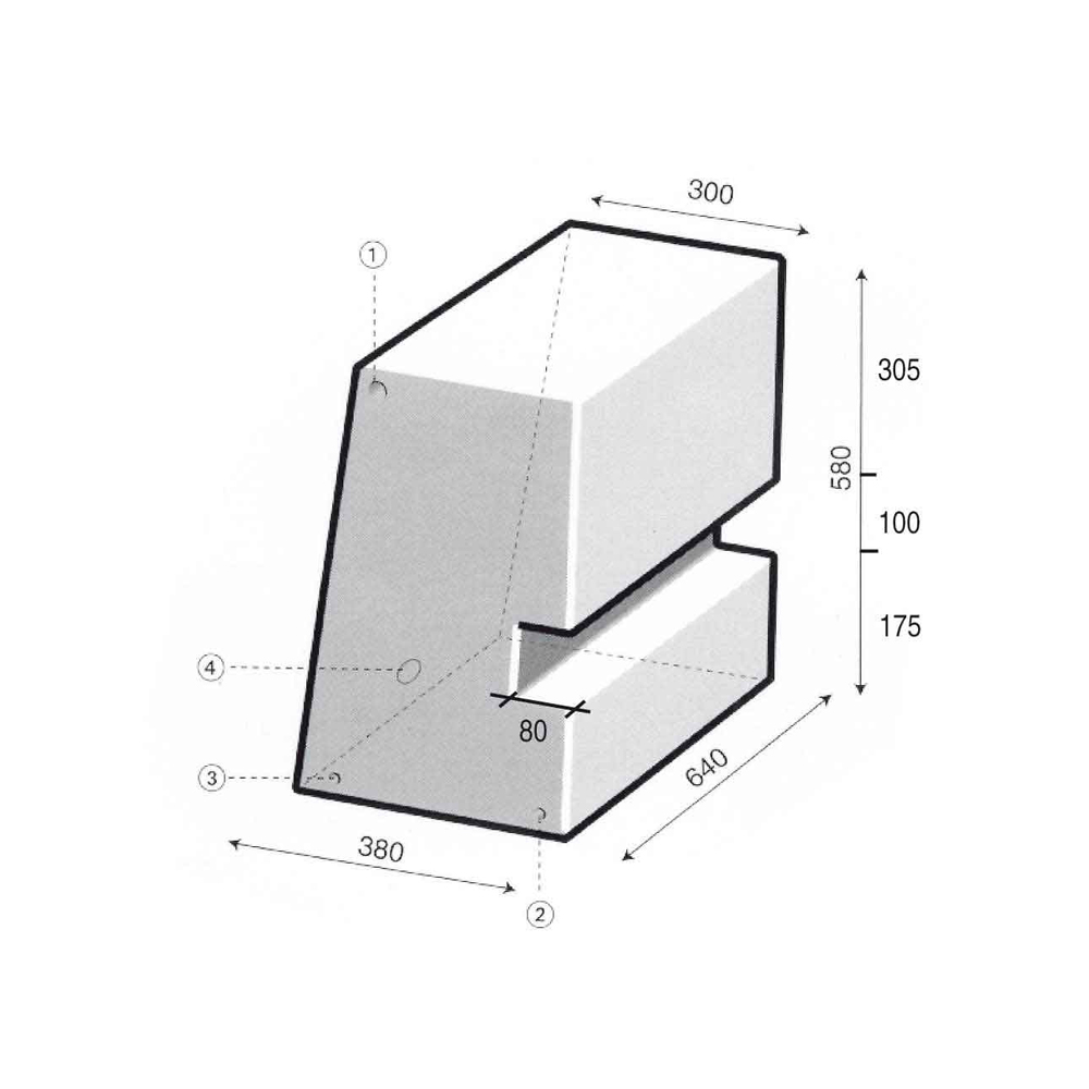 Serbatoio Camper Sagomato 125 Lt - 64X58X38 Cm