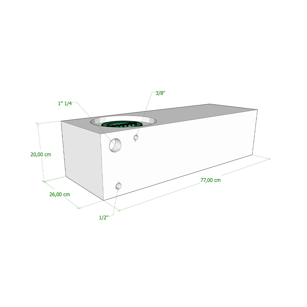 Serbatoio Camper 40 Lt - 77X26X20 Cm