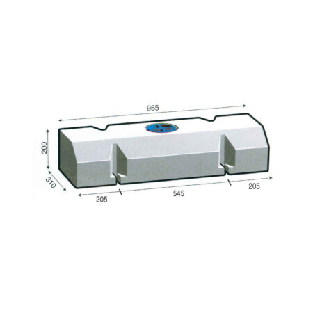 Serbatoio Camper Acque Grigie/Nere 58 Lt – 95,50X31X20 Cm