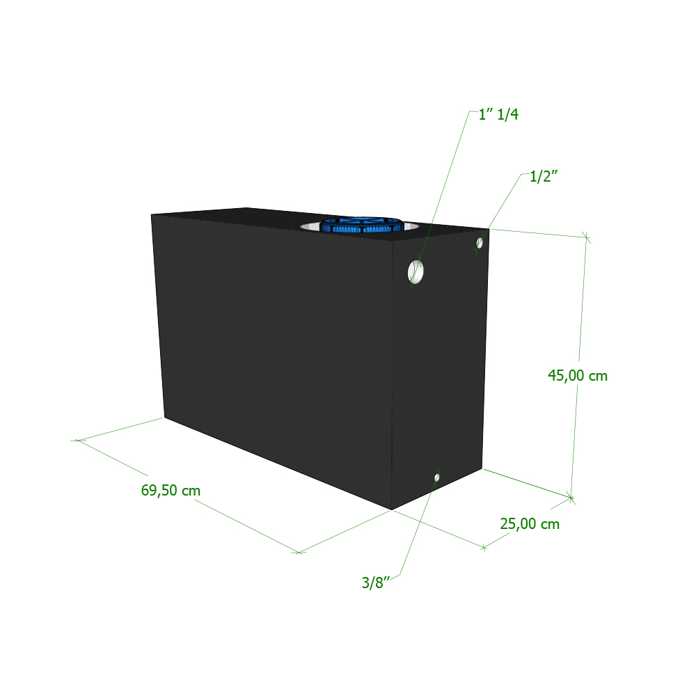Serbatoio Camper 75 Lt - 69,50X25X45 Cm