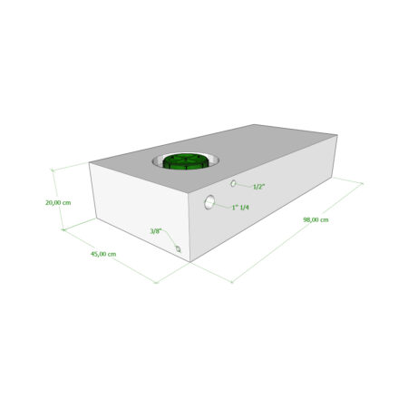 Serbatoio Camper 88 Lt - 98X45X20 Cm