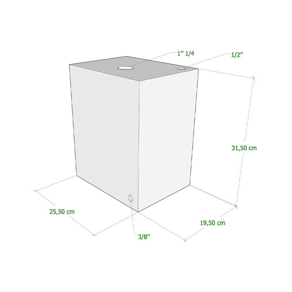 Serbatoio Camper 15 Lt - 25,20X19,50X31,50 Cm