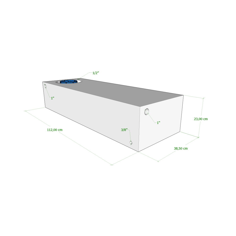 Serbatoio Camper 93 Lt 112X38,50X23 Cm