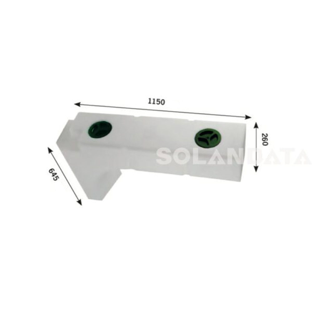 Serbatoio Camper Sagomato Per Passaruota 105 Lt - 115X64,50X26 Cm