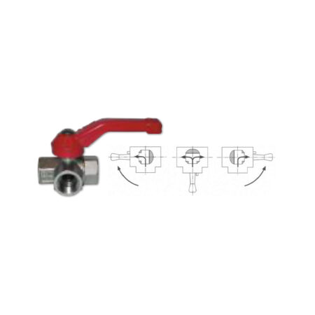 Valvola A Sfera "T" 180° F 1/2" L/Lunga