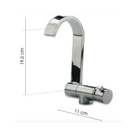 Miscelatore Con Canna Piatta Abbattibile
