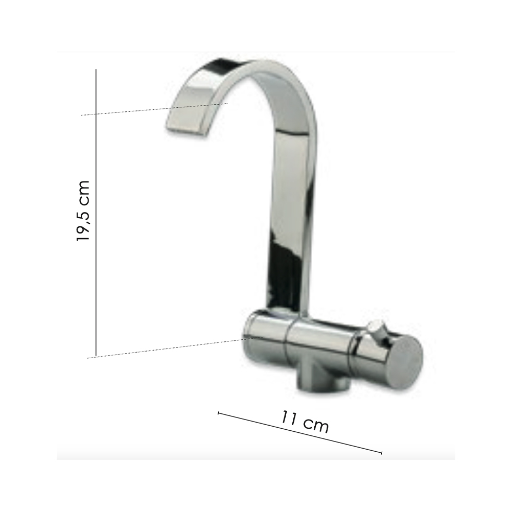 Miscelatore Con Canna Piatta Abbattibile