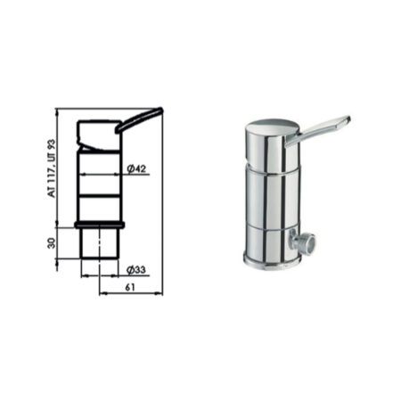 Miscelatore Doccia Contur "At" Con Micro Interruttore Cromo