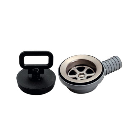 Piletta Curva Scarico D.25 Mm Con Tappo
