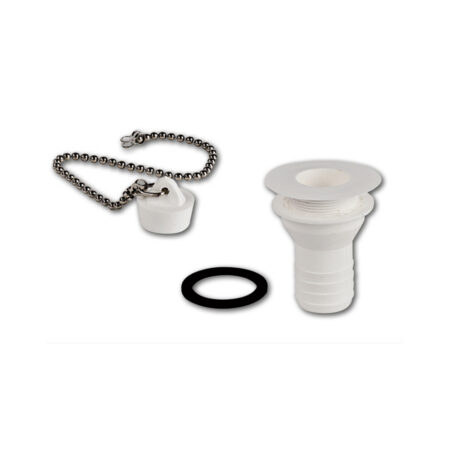 Piletta Dritta D.25 Mm. Con Tappo Catenella - 10 Pezzi