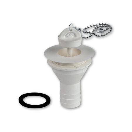 Piletta Dritta D.20 Mm. Con Tappo Catenella - 10 Pezzi