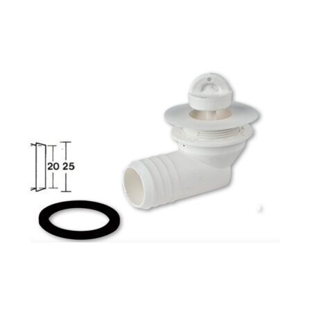Piletta Curva D.25 Mm Con Tappo Automatico - 10 Pezzi