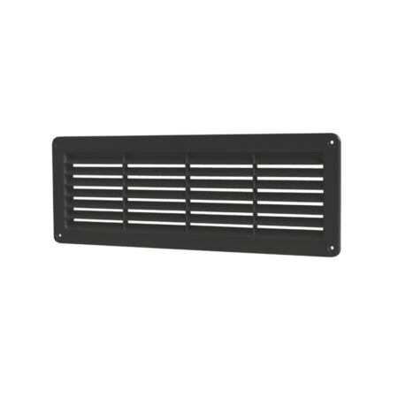 Aeratore Da Incasso 370X130 Mm Nero Ral 9011 - 6 Pezzi