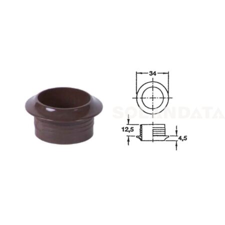 Rosetta 16 Mm Per Serratura Push-Lock