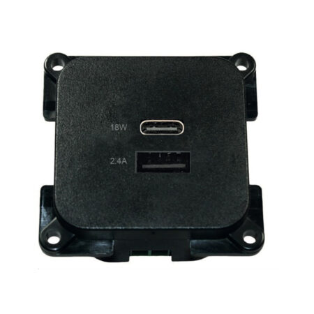 Presa Usb-A & Usb-C C-Line Nero
