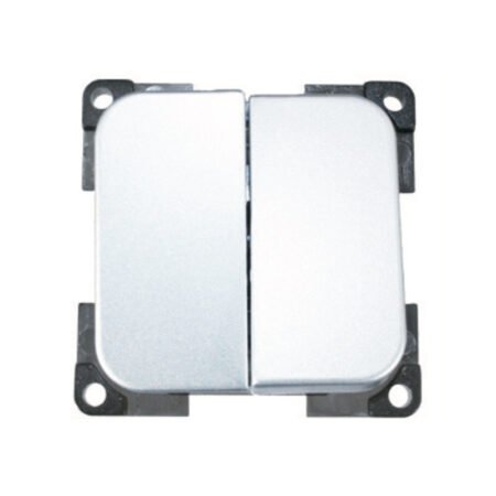 Doppio Interruttore Unipolare C-Line-Silver