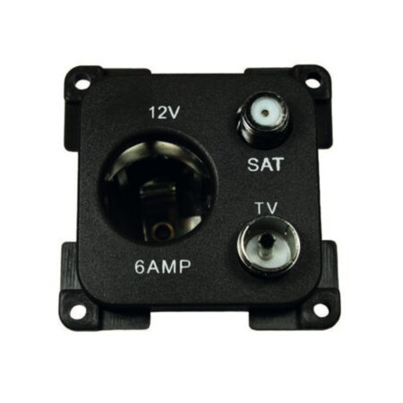 Presa 12V Std+Tv+Sat C-Line Nero