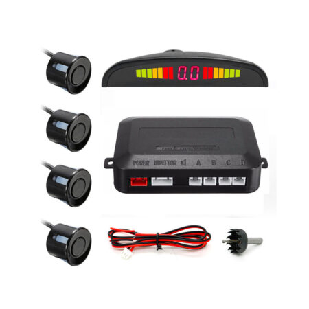 Kit 4 Sensori Neri Parcheggio Con Display