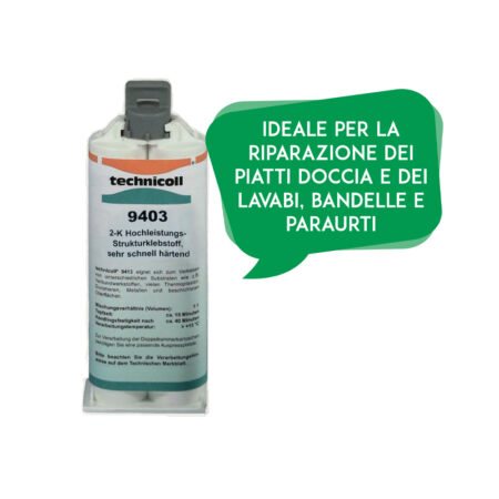 Adesivo Bicomponente Technicoll 9403 Per Lavabi- Bandelle-Piatti Doccia