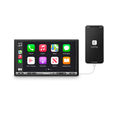 Sintomonitor Sony Xav-Ax3250 7" Weblink Cast/ Apple Carplay/Android Auto-Bluetooth Dab /Dab+ (Ant.Dab E Micro Interruttorefono Est. Inclusi)
