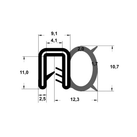 Guarnizione Interna Porte-Portelloni 25Mt