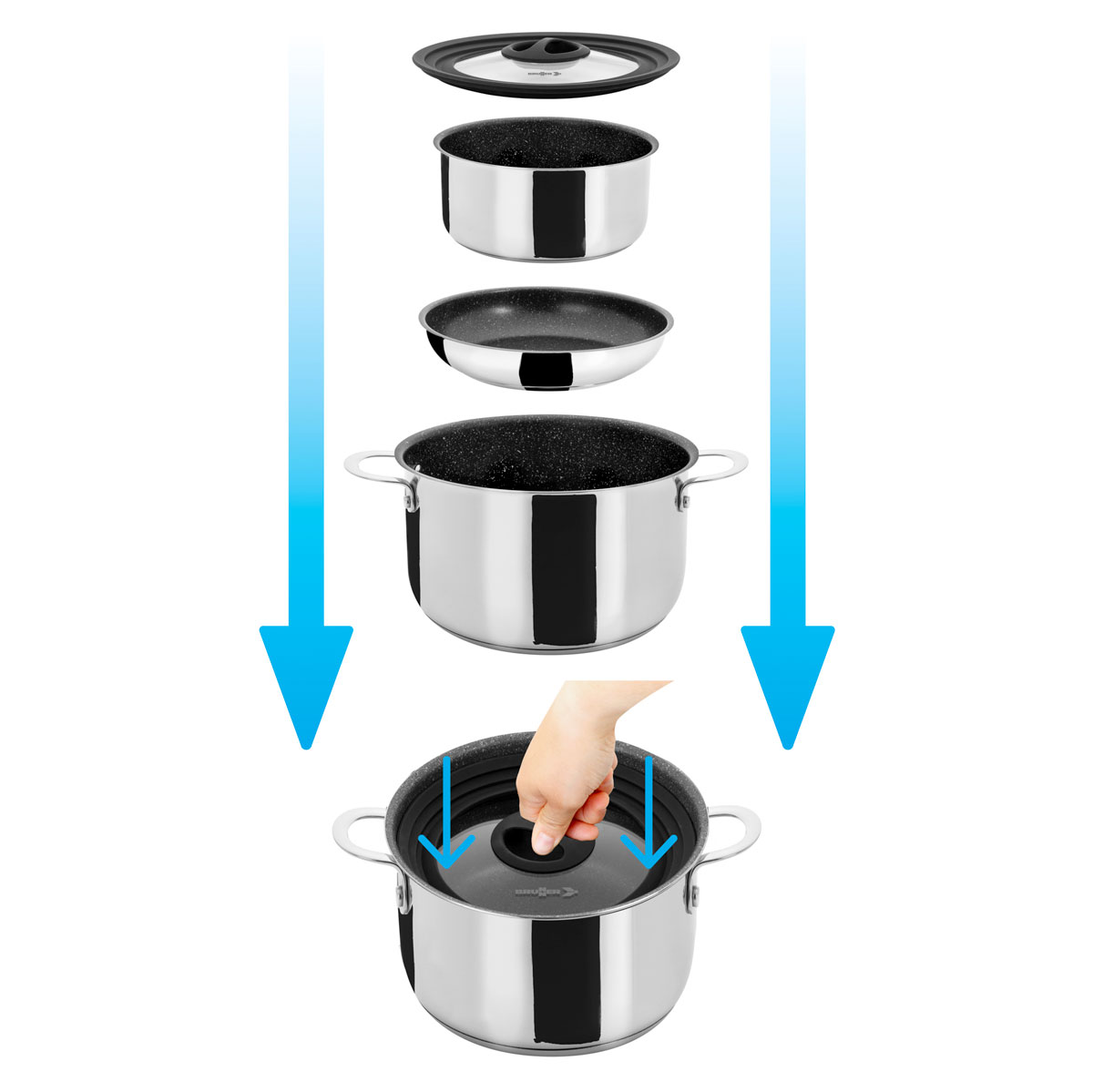 Set Di Pentole Academy Vacum Ø 22Cm - immagine 9
