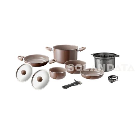 Set Di Pentole Chocolate 9+1 Ø 22 Cm