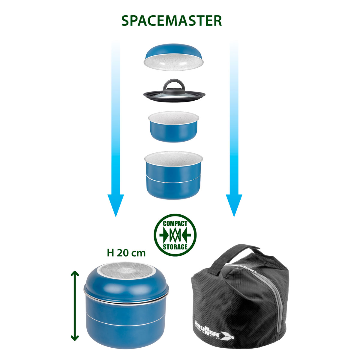 Set di Pentole Carezza Spacemaster Ø 22cm Vacublock