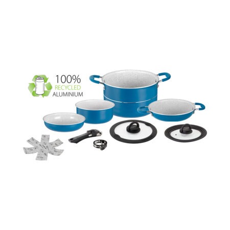 Set Di Pentole Carezza Ng 7+1 Ø 22 Cm