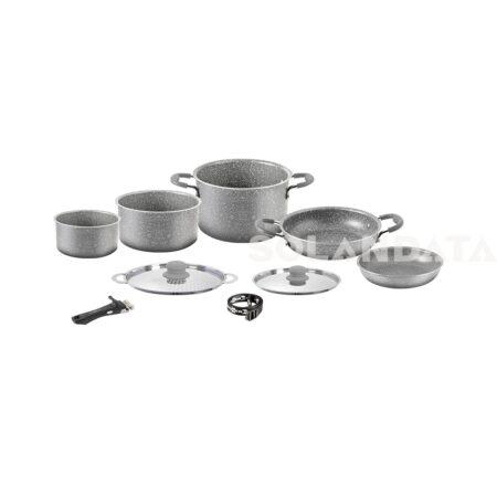 Set Di Pentole Gourmet Rock Ng 8+1 Ø 20 Cm
