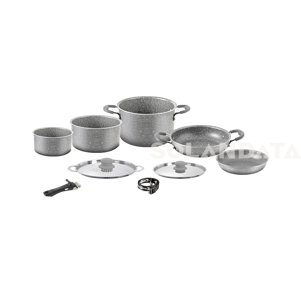 Set Di Pentole Gourmet Rock Ng 8+1 Ø 20 Cm