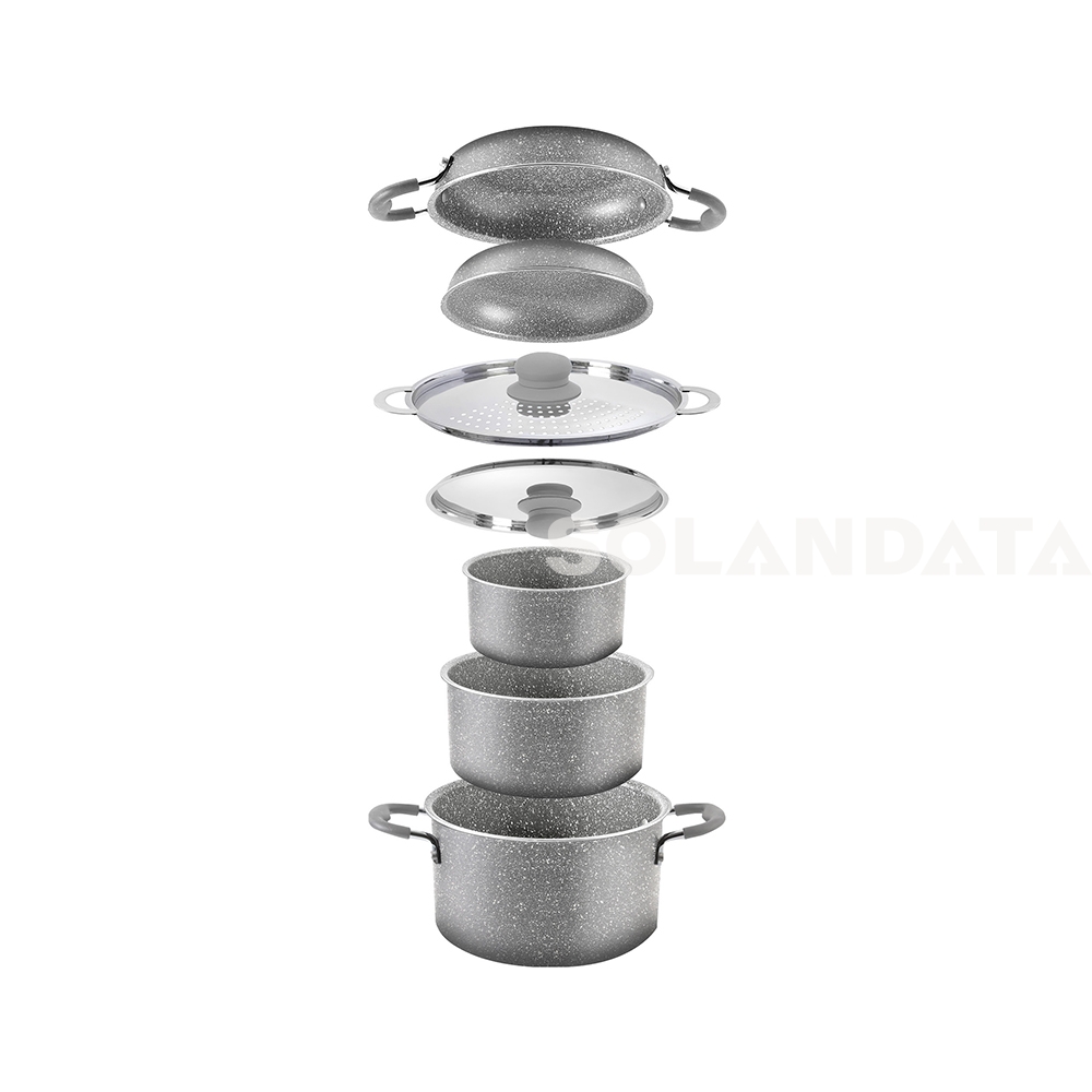 Set Di Pentole Gourmet Rock Ng 8+1 Ø 20 Cm - immagine 2