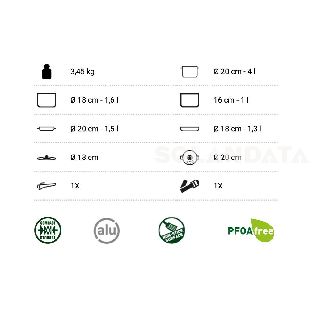 Set Di Pentole Gourmet Rock Ng 8+1 Ø 20 Cm - immagine 8