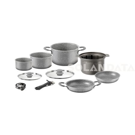 Set Di Pentole Gourmet Rock Ng 9+1 Ø 22 Cm